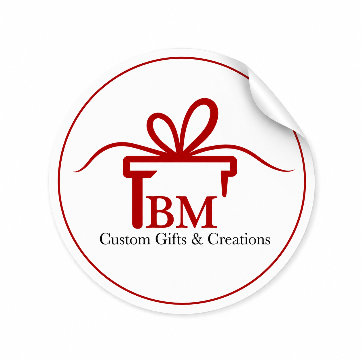Autocolante Resistente a Água Matte Redondo - BM Custom Gifts & Creations