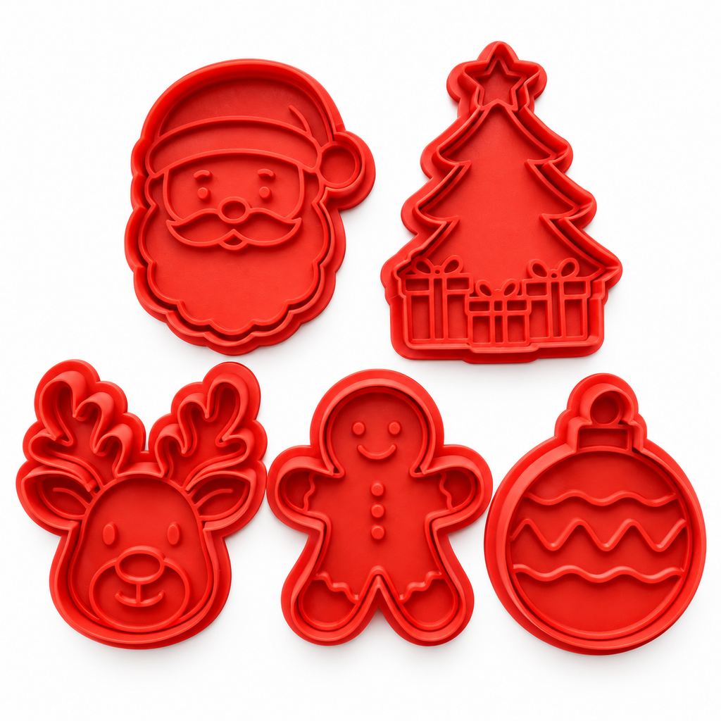 Christmas Cookie Stamp Set – 5 Pieces, 6 cm