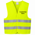 Personalised yellow hi-vis vest, back view