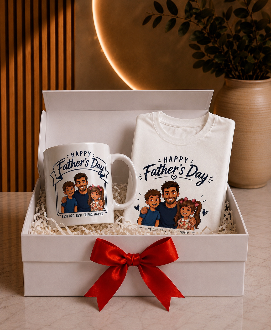 Father's Day Gift Kit – Personalised T-shirt + Mug