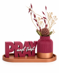 Pray and Trust decorative word sign set - product view