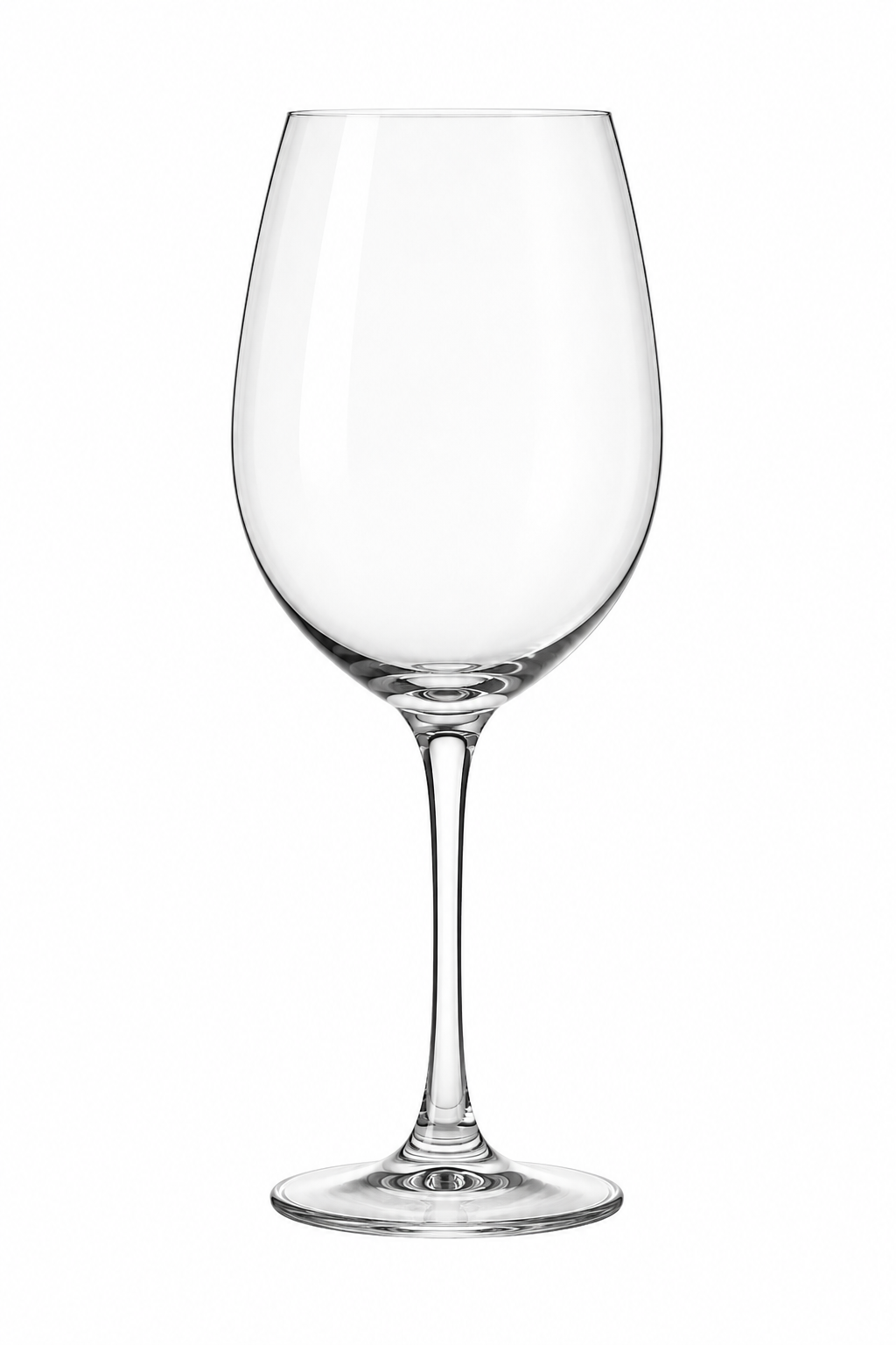 Plain wine glass without engraving