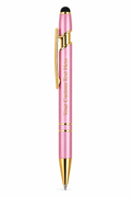 Personalised pink stylus pen with custom engraving