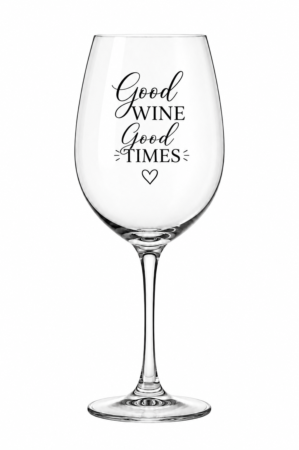 Personalised wine glass - Good Wine Good Times