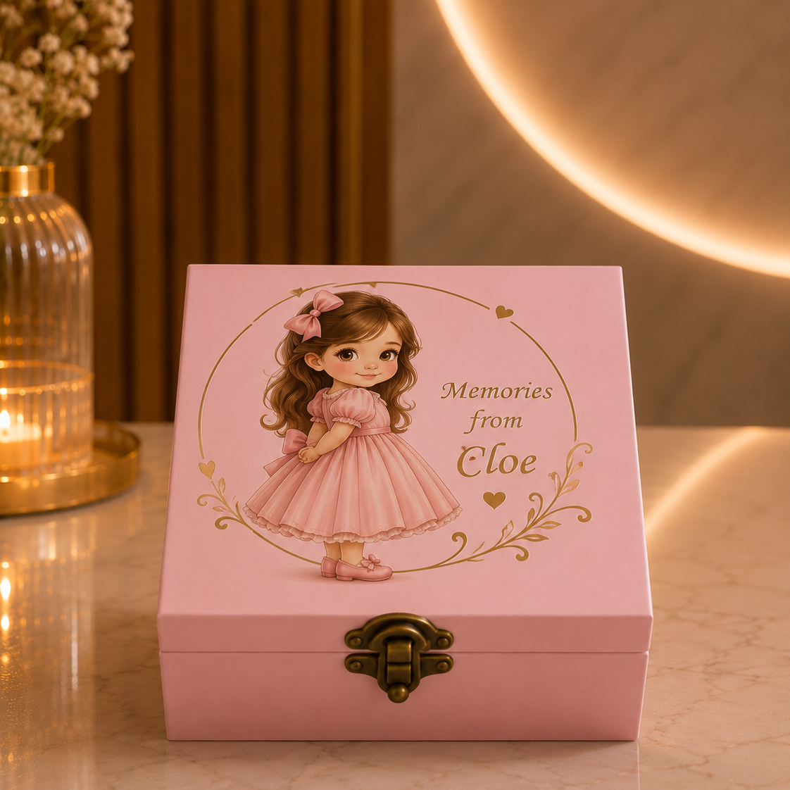 Personalised Baby Memory Box – MDF with 4 Compartments