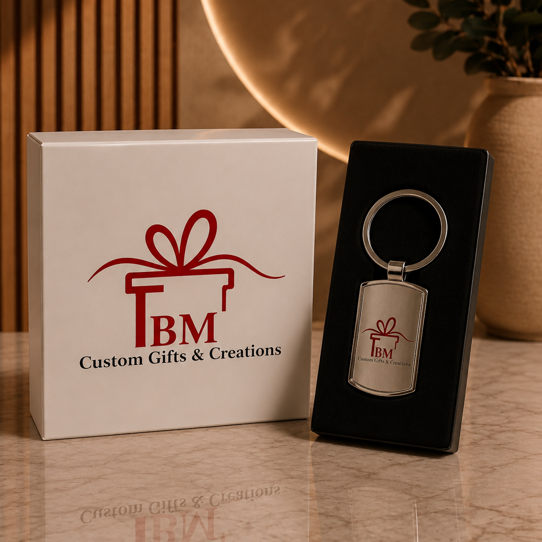 Premium Personalised Metal Keyring with Gift Box