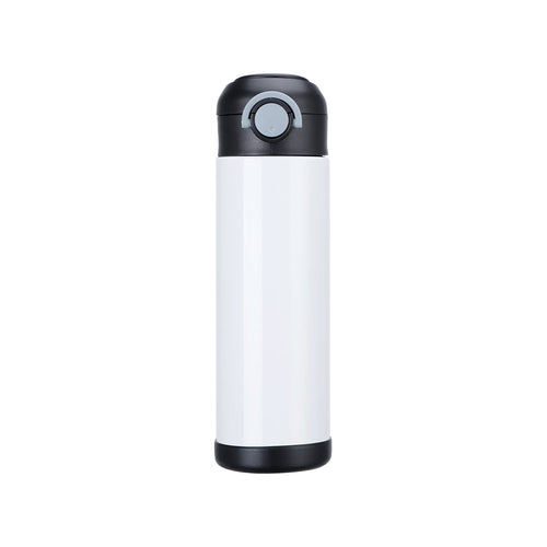 Kids personalised thermal water bottle 500ml black lid