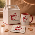 BM Personalised Corporate Kit - custom mug, gift box and coaster